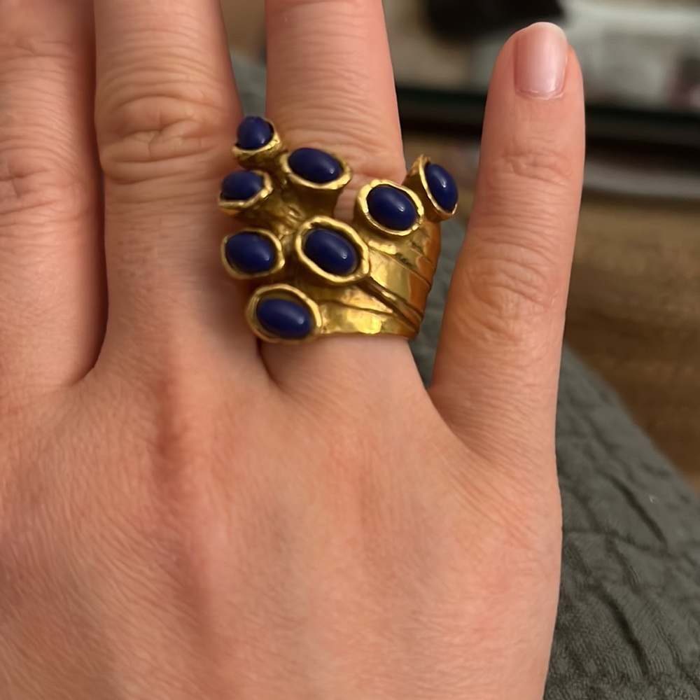 Like new, with original box, jewelry bag. Yves Saint Laurent Arty Dots Ring.